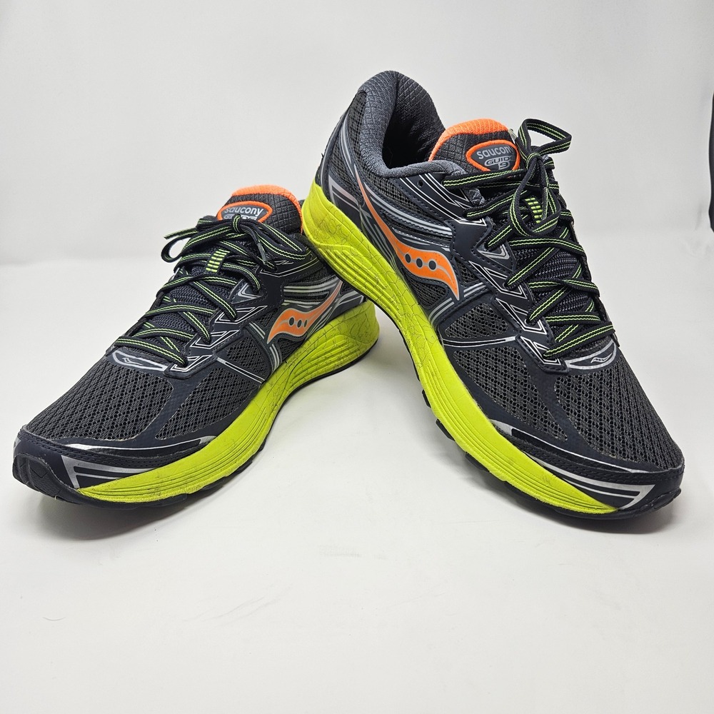 Saucony Guide 9 Mens Running Shoes Black Citron Orange Size 11 S20295-1
